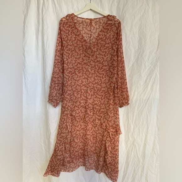 Maeve Sirena Floral Print Midi Dress Boho Anthropology Size Medium - Picture 8 of 10